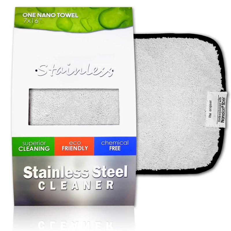 Stainless Steel Cleaner | The Amazing Chemical Free Stainless Steel Cleaning Reusable Wipe Cloth | Kid & Pet Safe | 7x16 (1 pc) Glass Household Microfiber Smooth Towels