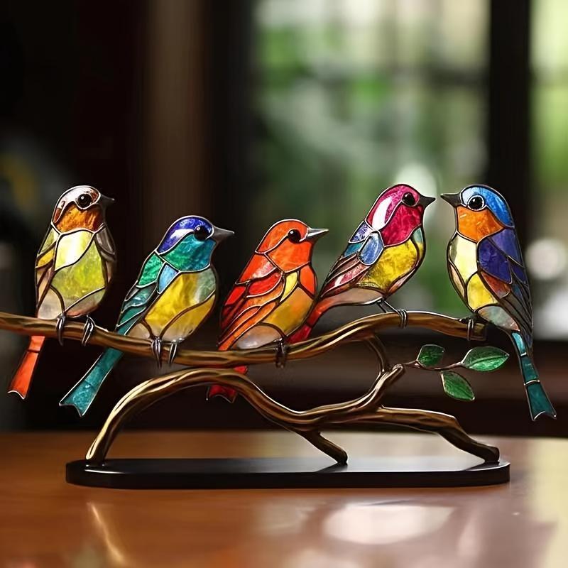 Bird Shaped Acrylic Decoration, 1 Count Lovely Bird Ornament, Home and Garden Embellishment, Ideal for Displaying on Bookshelves, Living Room, Window