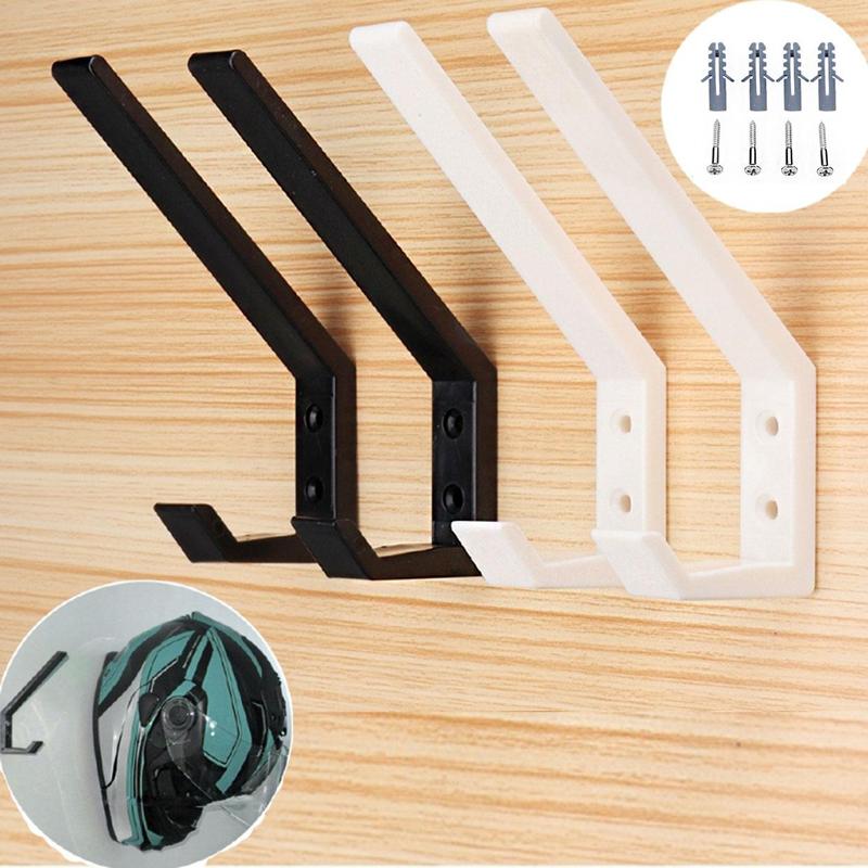 Wall Mounted Helmet Holder, Plastic Hanging Hook, Wall Mounted Hanger, Hat Glove Bag Shoe Clothes Rack for Home & Office