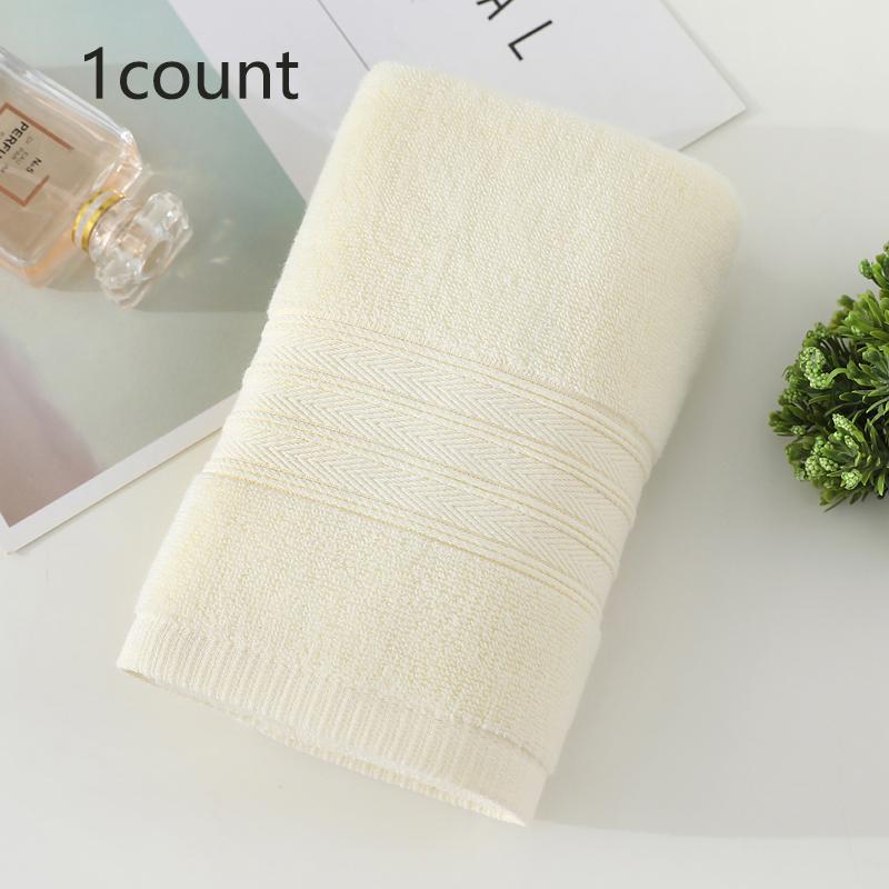 Solid Color Face Towel, 1 Count Water Absorbent Bath Towel, Comfortable Face Towel, Soft Face Towel for Home Bathroom, Home Supplies