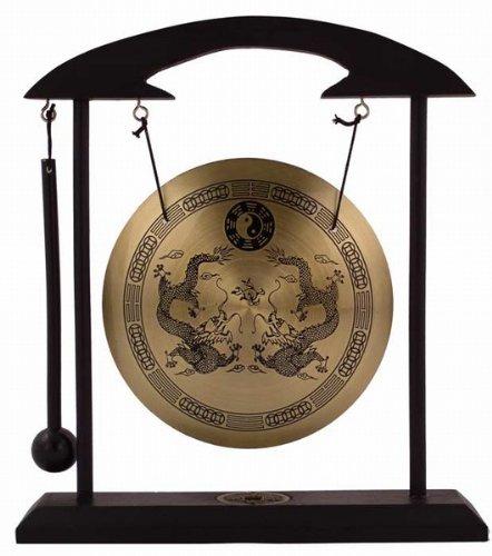 Zen Art Brass Feng Shui Desktop Gong For Home Office Table Decor Collectible Figurines