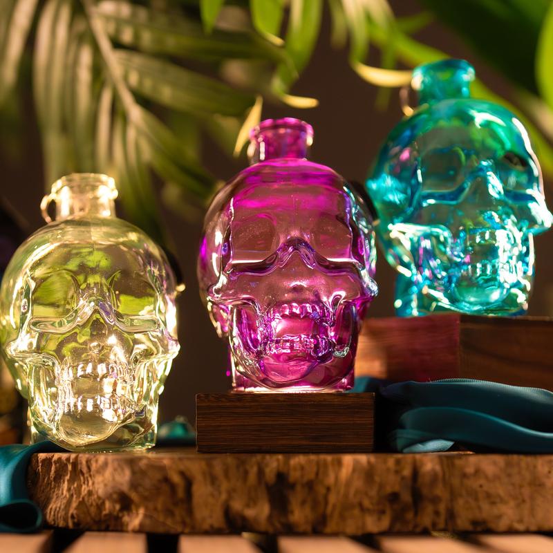 Glass Skull Incense Bottle Burners by AmaZen Glass Co