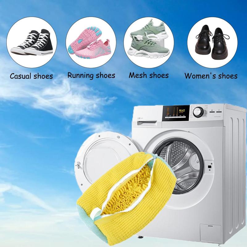 Shoe Washing Bag for Washing Machine, Laundry Shoe Bag For Washer And Dryer, Reusable Shoe Washing Bag for All Shoe Types And Sizes (Yellow 2pcs) Accessories