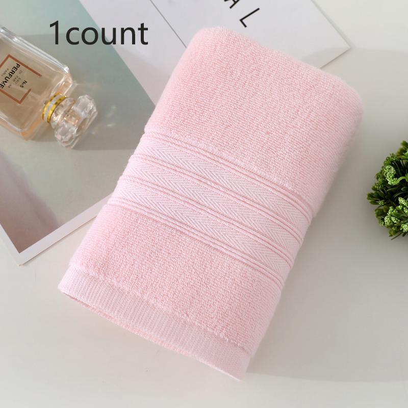 Solid Color Face Towel, 1 Count Water Absorbent Bath Towel, Comfortable Face Towel, Soft Face Towel for Home Bathroom, Home Supplies