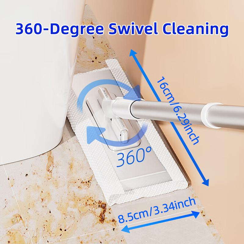 Sweeper Mop 2-in-1 Dry + Wet Floor Mopping and Sweeping,No-Touch Dirty Pads Disposable Cleaning Microfiber Mop Head, Lightweight Retractable Handle