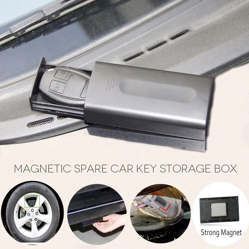 Magnetic Car Key Storage Box, 1 Count Creative Magnetic Safe Box, Hidden Storage Secret Box for Home Office Car Truck Caravan, Home Organizer