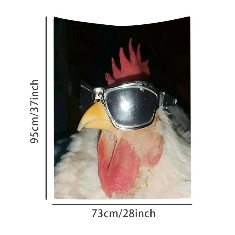 Chicken with Sunglasses Pattern Tapestry, Aesthetic Wall Hanging Decor, Wall Art for Home Living Room Bedroom Office Study Room