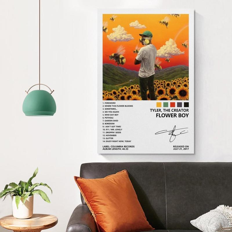 Tyler Poster The Creator Flower Boy Album Cover Posters Canvas Art Poster Bedroom Decor Posters Print Gift room decor