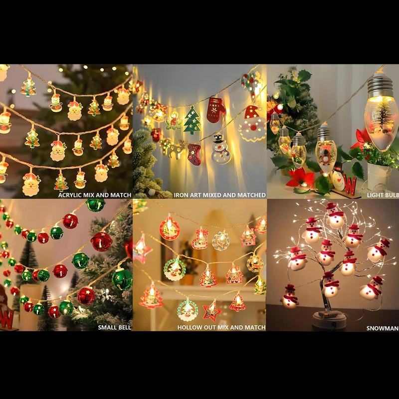 Christmas Design LED Light String, 1 Count Christmas Battery Powered Fairy Lights Decorations Supplies, Decorative Light for Home Party Festival, Home Decor