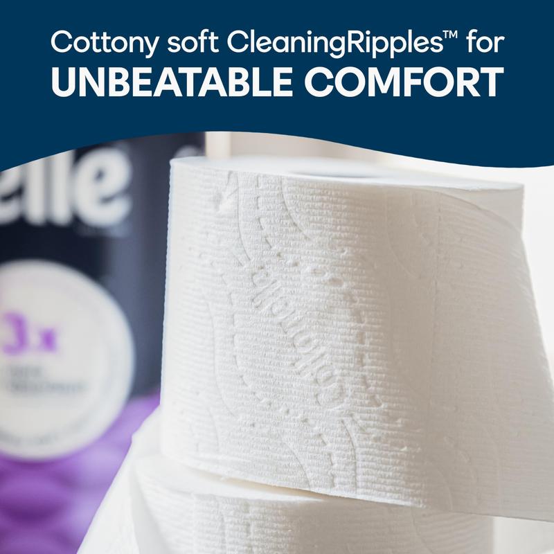 Ultra Comfort Toilet Paper with Cushiony CleaningRipples Texture, 24 Family Mega Rolls (24 Family Mega Rolls = 108 Regular Rolls) (4 Packs of 6), 296 Sheets per Roll, Packaging May Vary