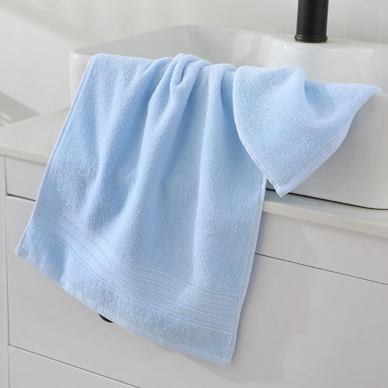 Solid Color Face Towel, 1 Count Water Absorbent Bath Towel, Comfortable Face Towel, Soft Face Towel for Home Bathroom, Home Supplies