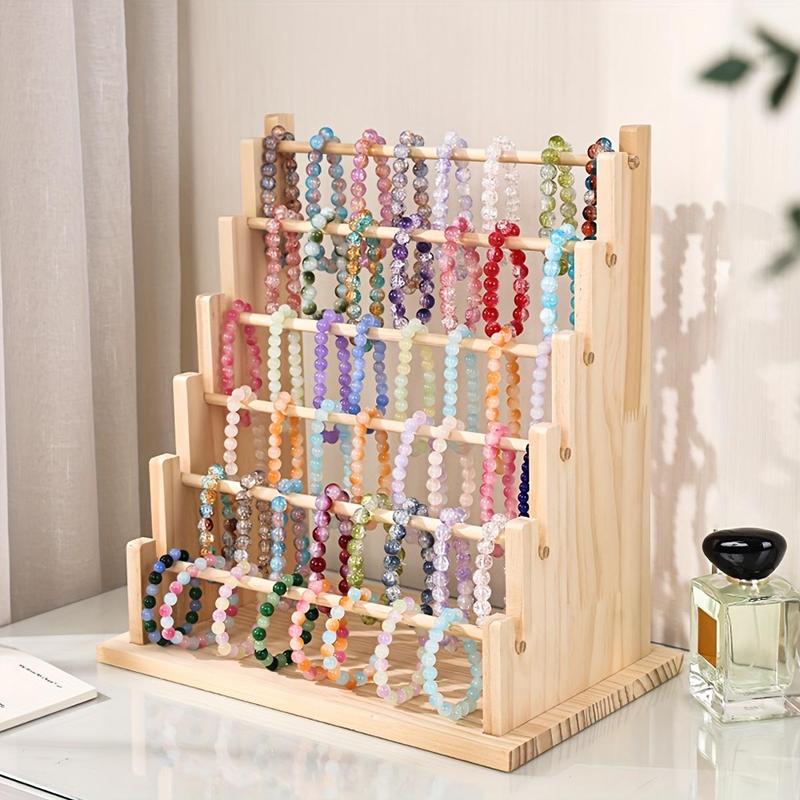 Wooden Multi-layer Jewelry Storage Box, Large Capacity Jewelry Organizer, Jewelry Display Stand, Home Organizer for Necklace, Bracelet