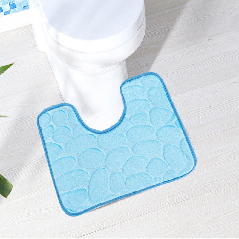 Toilet Doormat Carpet Mat Toilet Foot Mat U-shaped Floor Mat