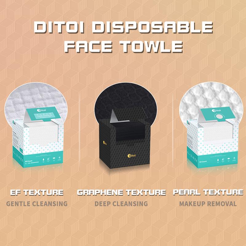 Ditoi Face Towel The Newest Pearl Texture Facial Towelette With Large Size