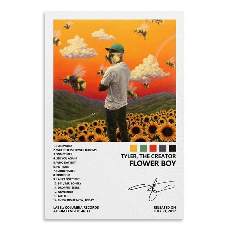 Tyler Poster The Creator Flower Boy Album Cover Posters Canvas Art Poster Bedroom Decor Posters Print Gift room decor