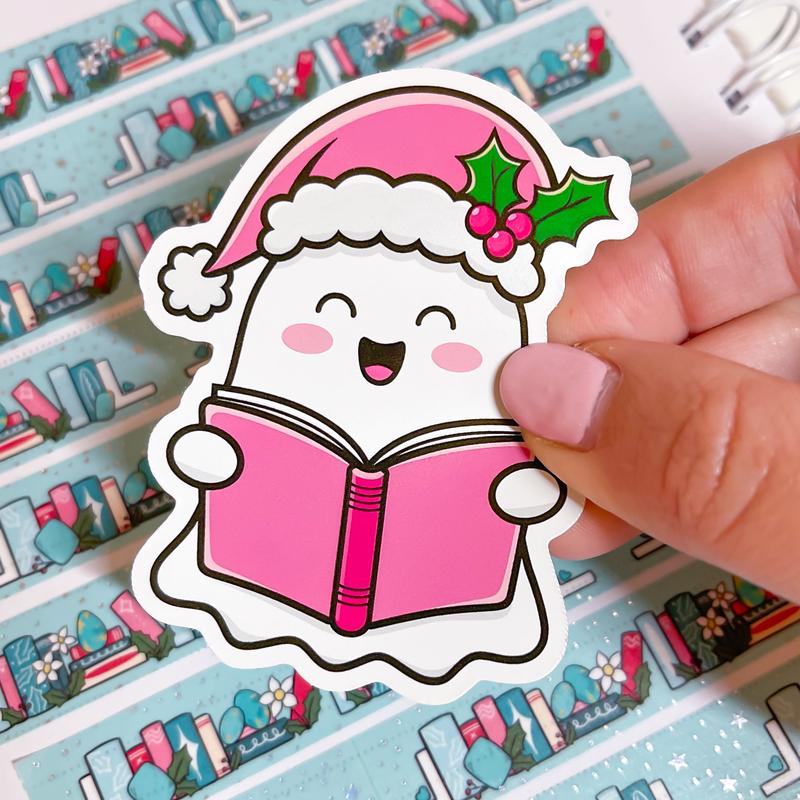 Merry Ghost Vinyl Die Cut Sticker