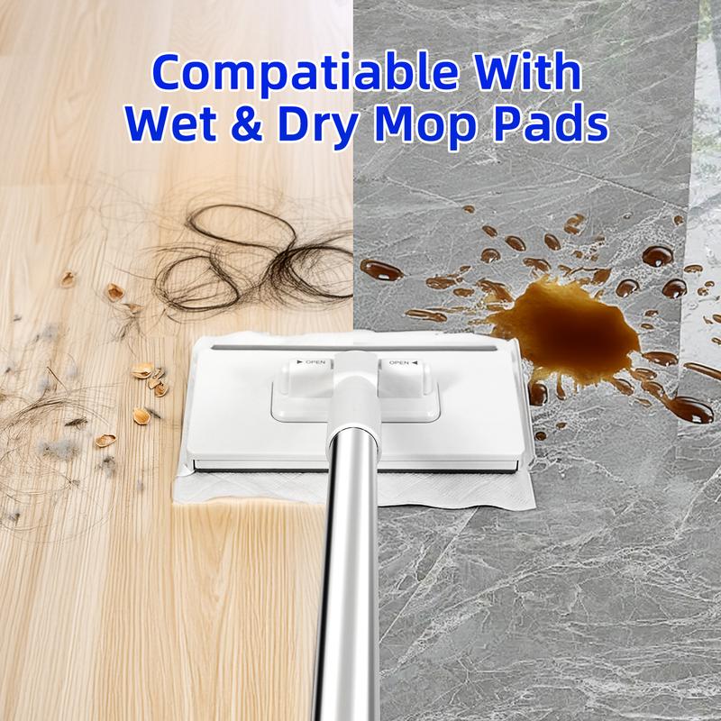 Sweeper Mop 2-in-1 Dry + Wet Floor Mopping and Sweeping,No-Touch Dirty Pads Disposable Cleaning Microfiber Mop Head, Lightweight Retractable Handle