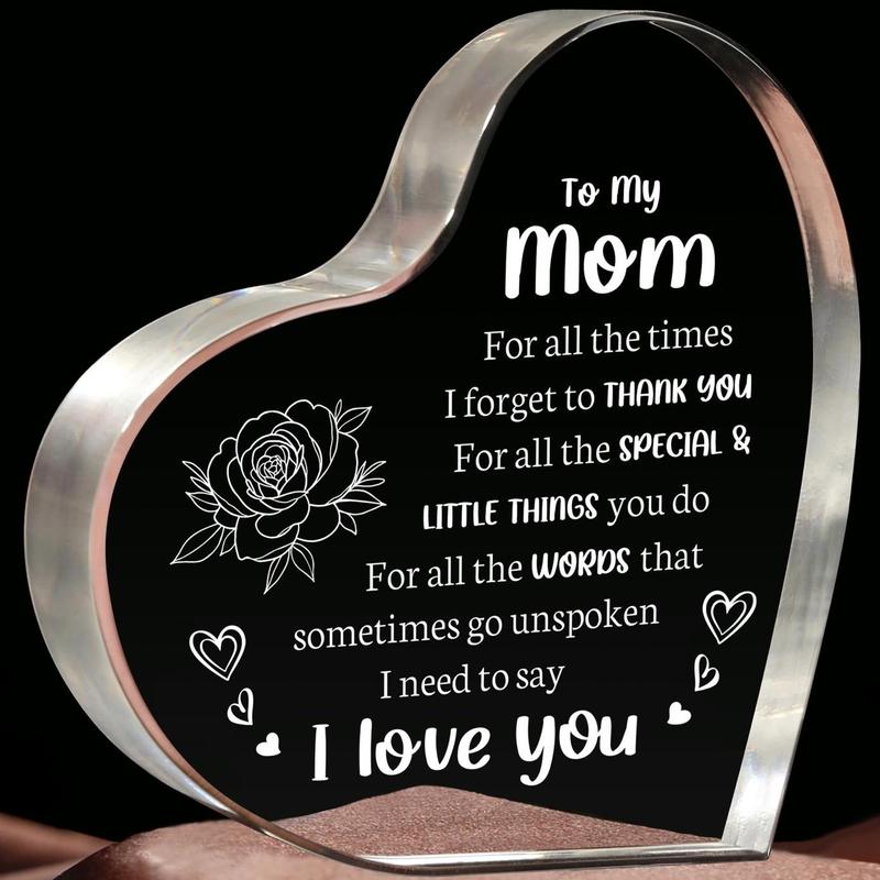 Gifts for Mom, Mom Birthday Gifts Mothers Day Gifts, Gifts to My Mom - Acrylic Keepsake 3.9x3.9 Inch - I Love You Mom Gifts from Son Daughter - Best Valentines Day Christmas Gift Ideas for Mom