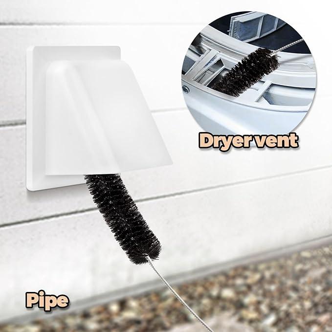 Dryer Vent Cleaner Kit Clothes Dryer Lint Brush Vent Trap Cleaner Home Essentials Long Flexible Vacuum Brush Cleaning Tool