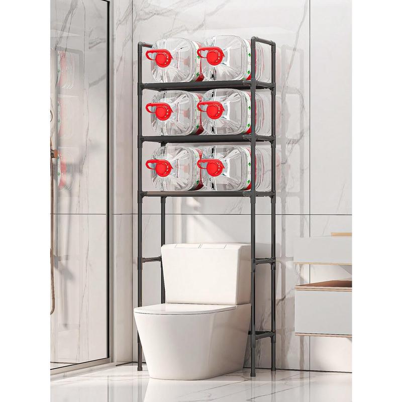 3-Layer Black Bathroom Storage Rack Set - Floor-Standing Toilet Rack & Basin Shelf Organizer organiser plastic