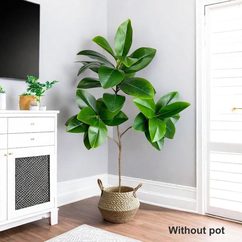 Artificial Ficus Tree Branch, 1 Count 2 Counts Decorative Large Simulated Plant, Realistic Fake Plant for Home & Garden Decor