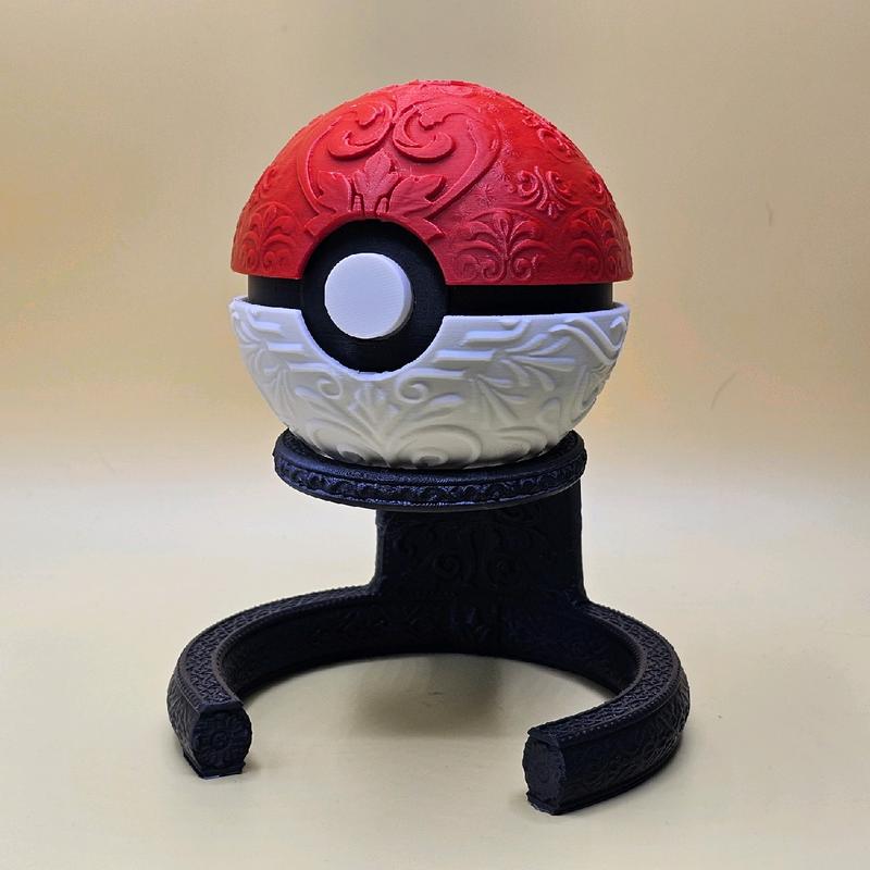 Pokeball Multicolor 3d Printed Pokemon Pokeball Statue