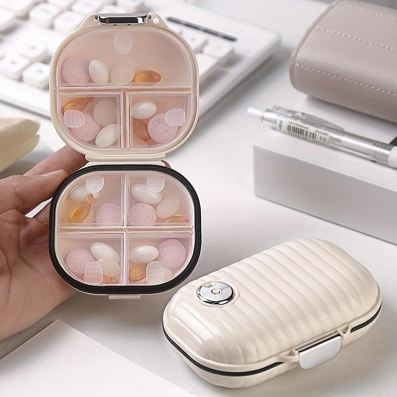 Portable Pill Storage Box, 1 Count 2 Counts Travel Multi-grid Pill Organizer, Mini Jewelry Storage Box,  Medicine Box Storage Organizer, Summer for Gift