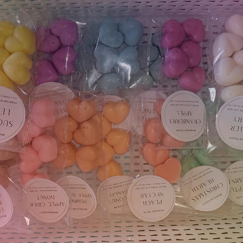 Heart Shaped Soy Wax Melts 5 Pack - Home Decor Candle Freshener Scented Decoration wax candle christmas wax melt winter