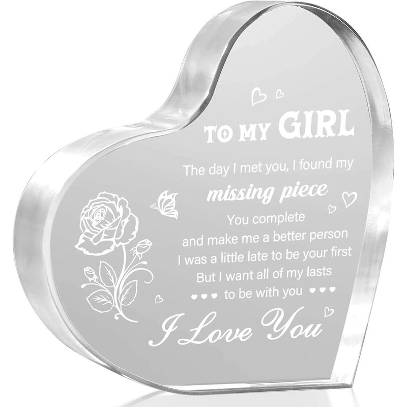 Gifts for Girlfriend, Anniversary Present for Women - I Love You Gifts for Her Acrylic Keepsake 3.9