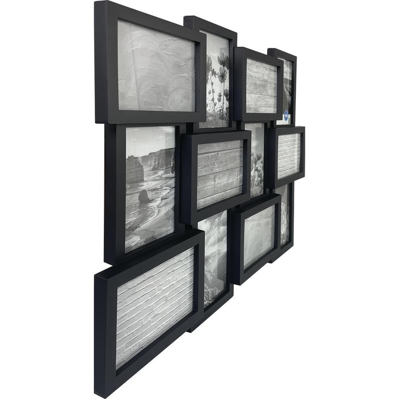 Hot Mainstays 12-Opening Linear Black Collage Picture Frame (Holds 12 - 4x6 inch Photos)