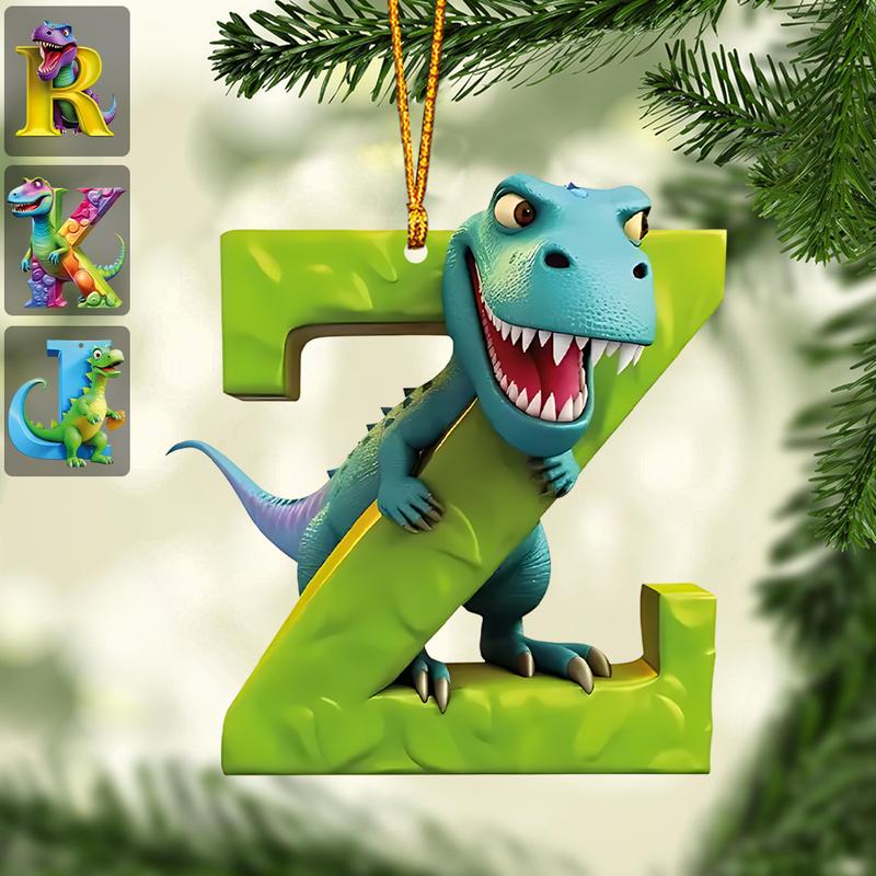 Dinosaur Alphabet Letter Ornament Personalized Ornament Christmas Ornament Gifts For Children Family And Friends  - kid5130