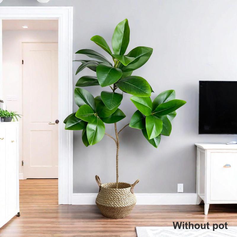 Artificial Ficus Tree Branch, 1 Count 2 Counts Decorative Large Simulated Plant, Realistic Fake Plant for Home & Garden Decor