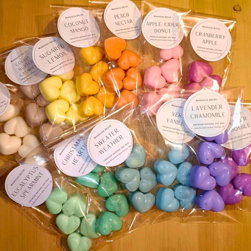 Heart Shaped Soy Wax Melts 5 Pack - Home Decor Candle Freshener Scented Decoration wax candle christmas wax melt winter