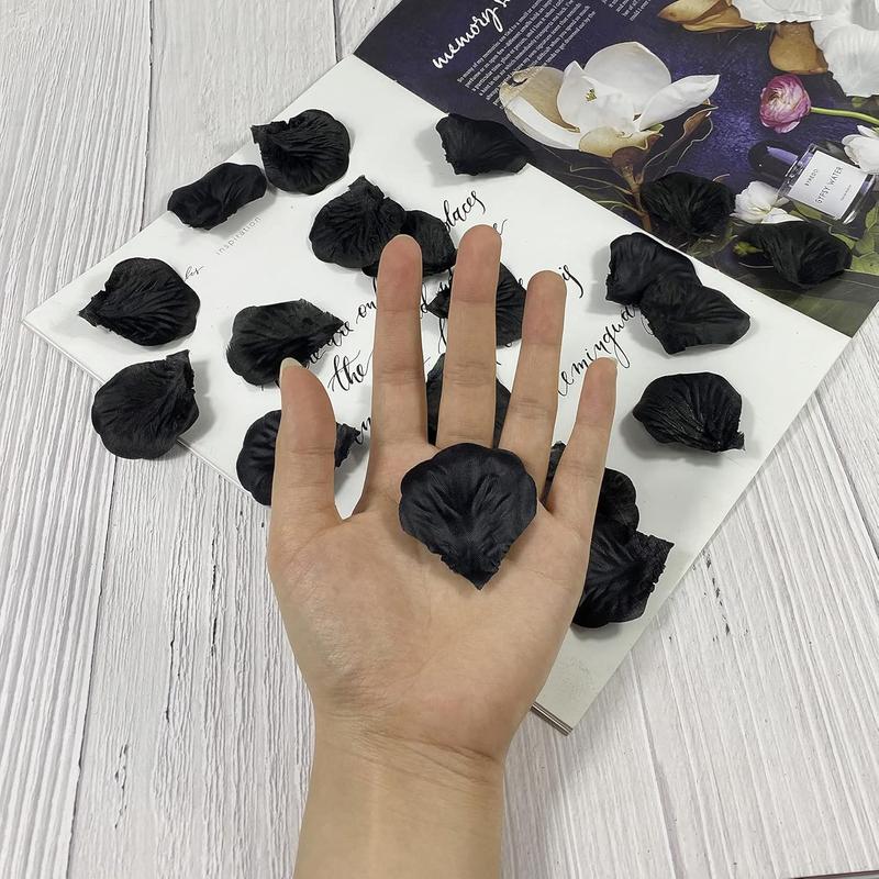 3000 count Black Rose Petals Fake Artificial Flower Petals for Valentine Day,Wedding,Party Decoration,Romantic Night