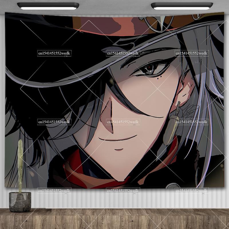 Boothill Tapestry Honkai Star Rail Wall Hanging Cartoons Anime Tapestrys Room Decor Aesthetic Manga Tapestries Home Decoration