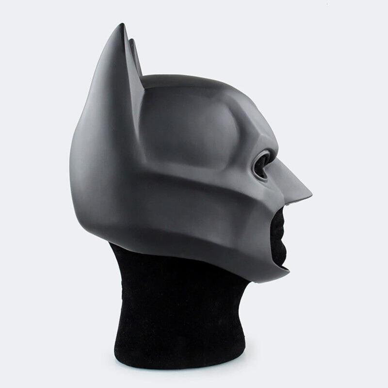 Men's Super Hero Bat Mask Knight Full Head  Latex Black Headgear Halloween Costume Accessory Masque Role Play Props