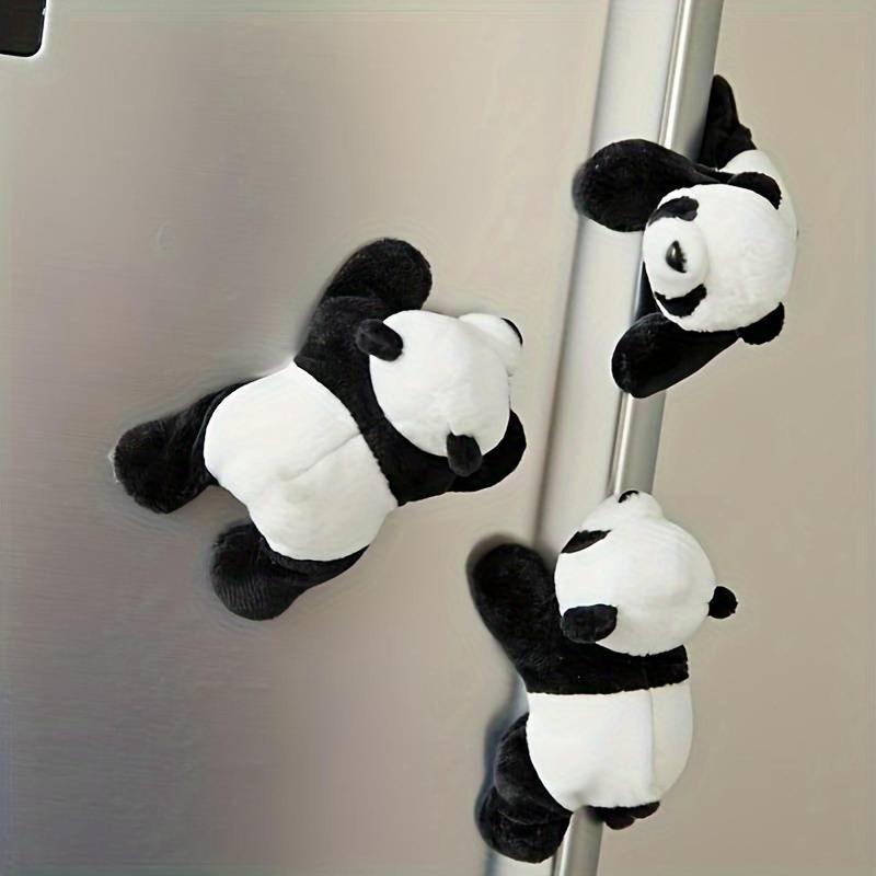 Cartoon Panda Design Fridge Magnet, 1 Count Cute Plush Fridge Decoration, Magnetic Decor for Kitchen, Office, Whiteboard, Storage Cabinet