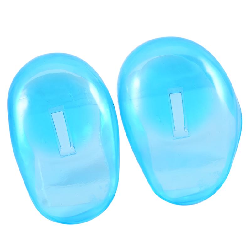 2pcs Blue Ear Cover Shield Anti Staining Plastic Guard Protects Earmuffs From The Dye