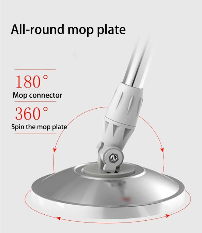 Red Black Easy Spin Mop Bucket SetEXTRA Mop Head Foor Magic MopMicrofiber 360 Rotating Mop BucketSet，2 mop heads