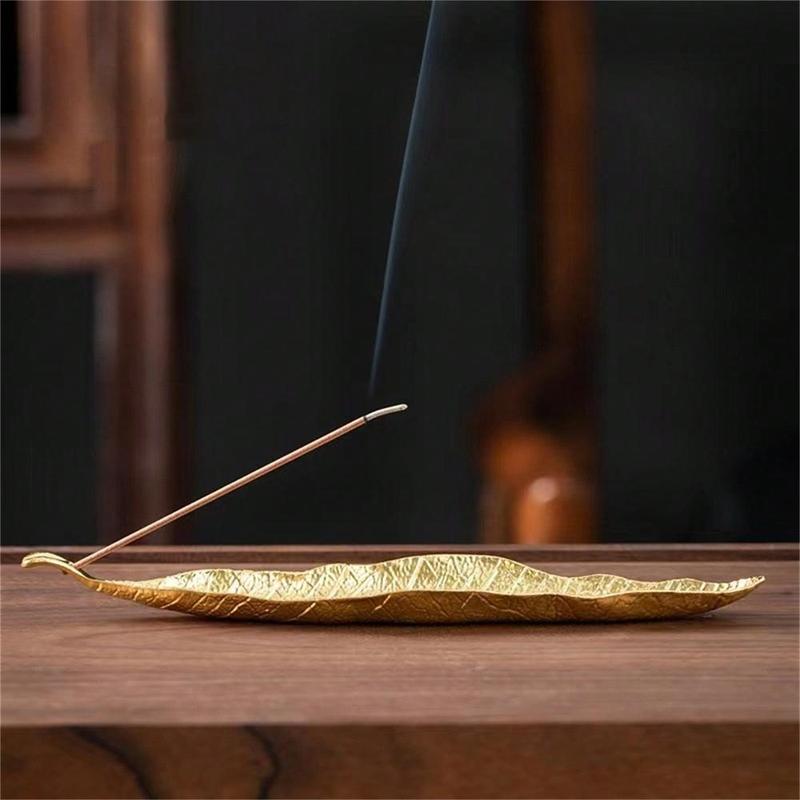 Leaf Shaped Incense Burner for Ramadan Decor, 1 Count Creative Leaf Design Incense Burner for Yoga Sleep, Home Decor Supplies, Summer Gifts