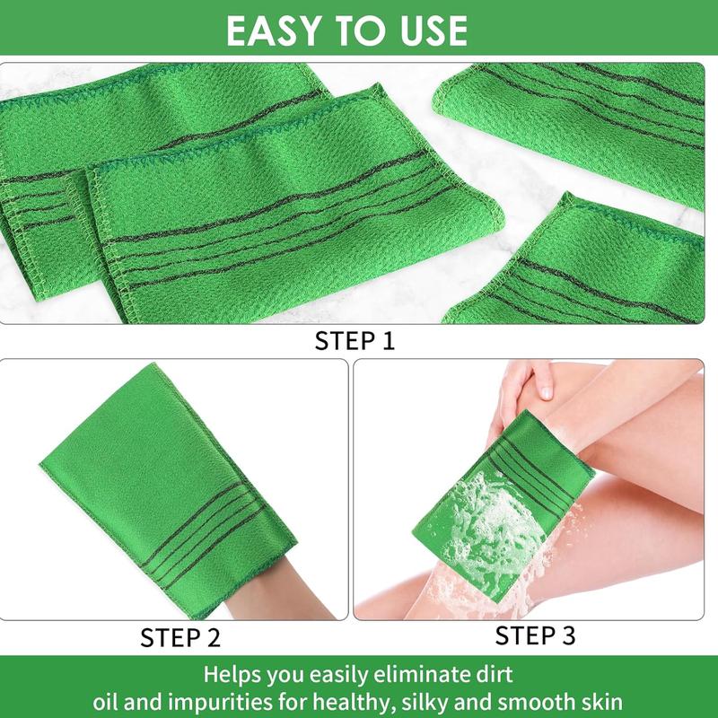 10Pcs Korean Exfoliating Mitt Italy Towel Asian Exfoliating Mitt Dual-Sided Exfoliating Glove Back and Body Washcloth for Dead Skin Bath Cleaning