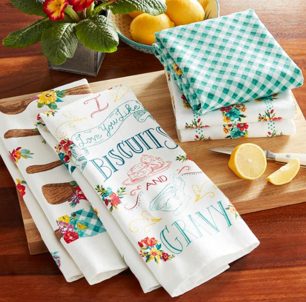 The Pioneer Woman Biscuits & Gravy Kitchen Towel Set, Multicolor, 16