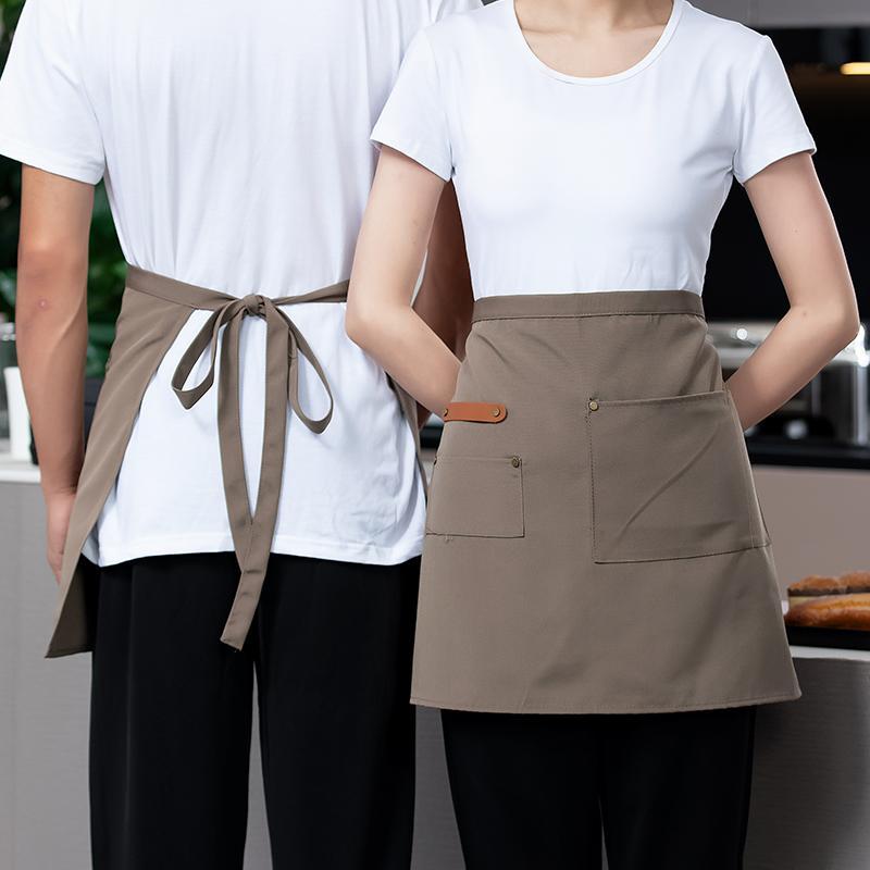 Canvas Apron with Pocket, 1 Count Half Apron for Women & Men, Kitchen Apron, Household Apron for Cooking, Baking, Cleaning