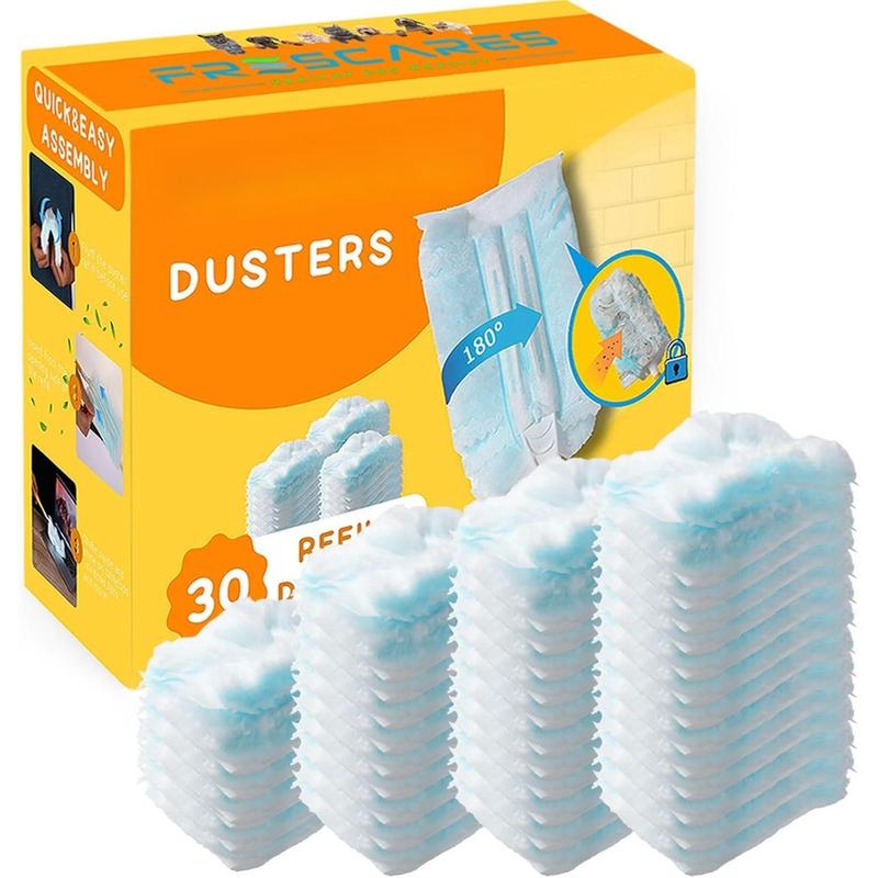 30 Count Duster Refills,Static Dust Removal Brush Disposable Replacement  Compatible with Swiffer Duster Refills for Dusting Electronics,Furniture,Blinds,Ceiling Fans