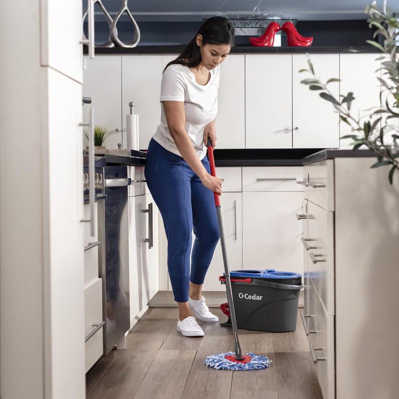 O-Cedar RinseClean Clean Water Spin Mop and Bucket System | Clean with Clean Water | Removes 99% of Bacteria 1306