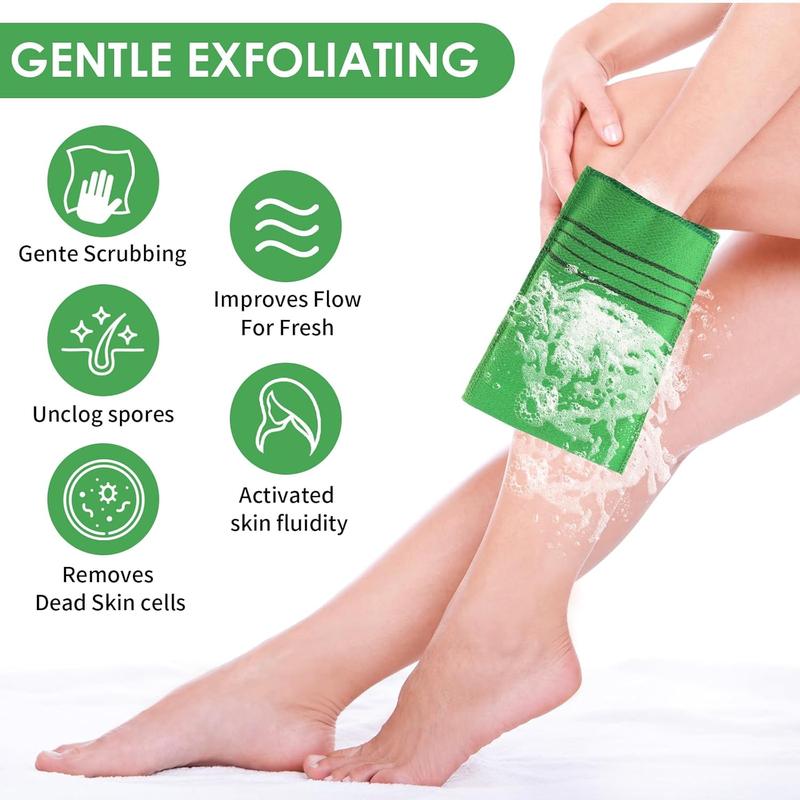 10Pcs Korean Exfoliating Mitt Italy Towel Asian Exfoliating Mitt Dual-Sided Exfoliating Glove Back and Body Washcloth for Dead Skin Bath Cleaning