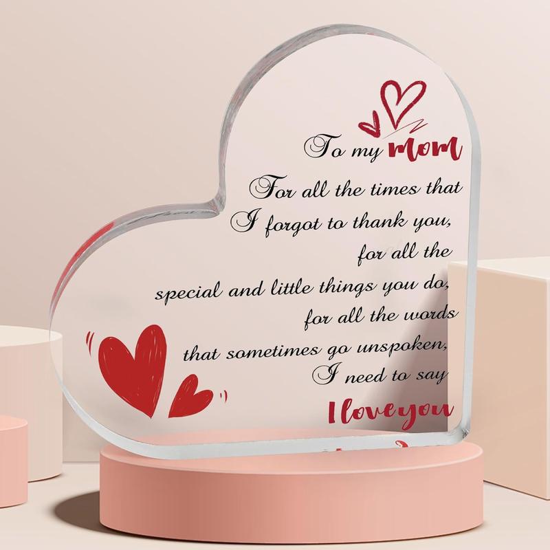 Gifts for Mom, Mom Birthday Gifts, Mom Gifts from Daughters Sons, Mommy Gifts, Acrylic Ornament Mother Gifts for Birthday Christmas Mothers Day Valentines Day Easter Decor Decoration Mama