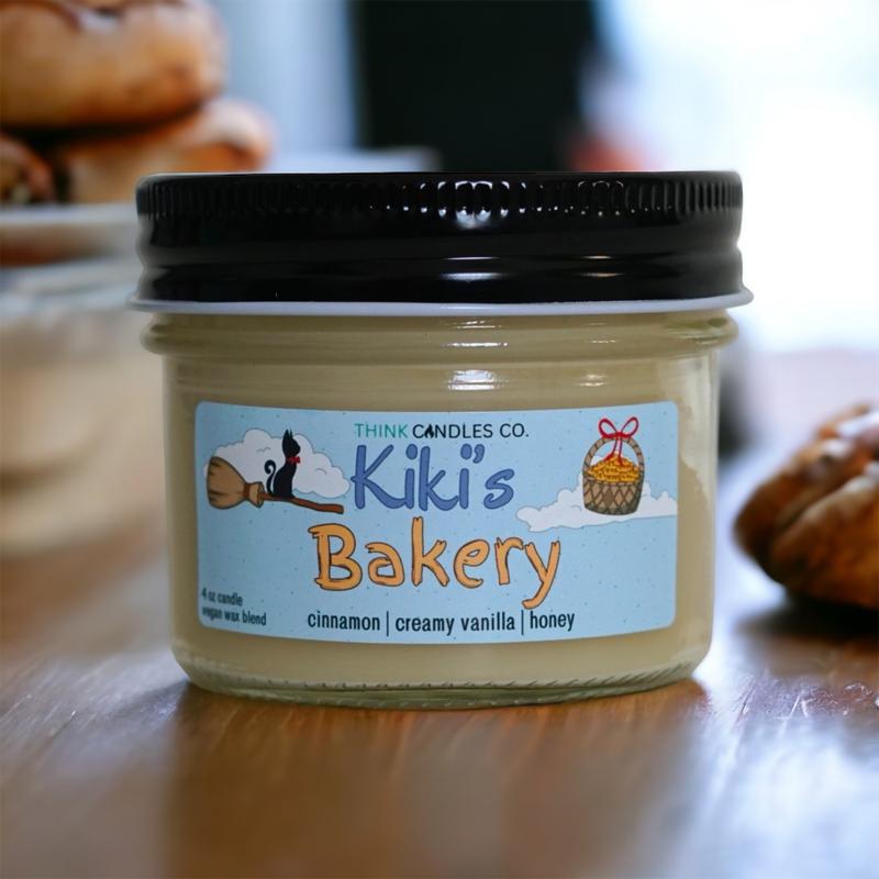 Kiki's Bakery Candle | Hand Poured Vegan Wax Blend Candle | 9 oz, 4 oz, 2 oz Snap Bar