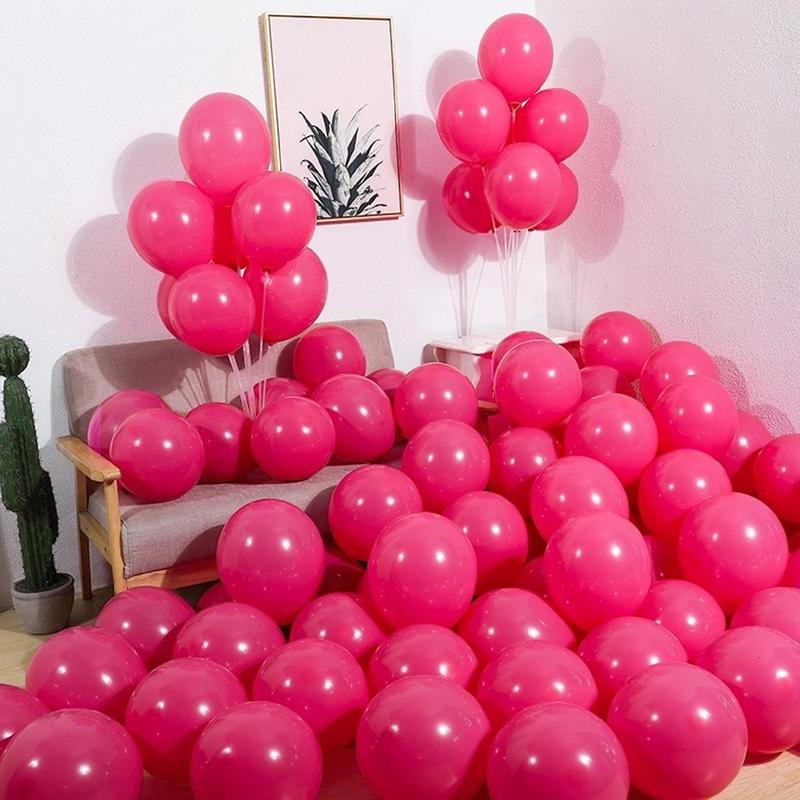 Solid Color Balloon, 50pcs Party Balloons, Atmosphere Scene Layout Decoration Supplies for Wedding Party Anniversary Festival