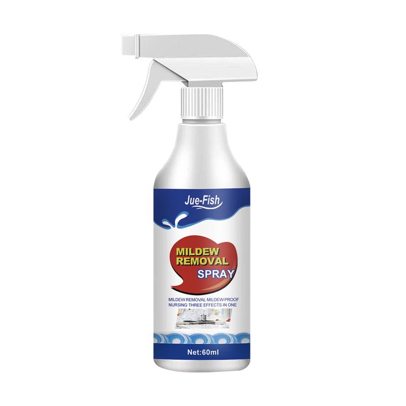 60ML Mildew Removal Spray Powerful Bathroom Descaler Spray Stubborn Stains Cleaner for Walls Tiles Floors Sinks Bathtubs Toilets Household Baking mold Cloth